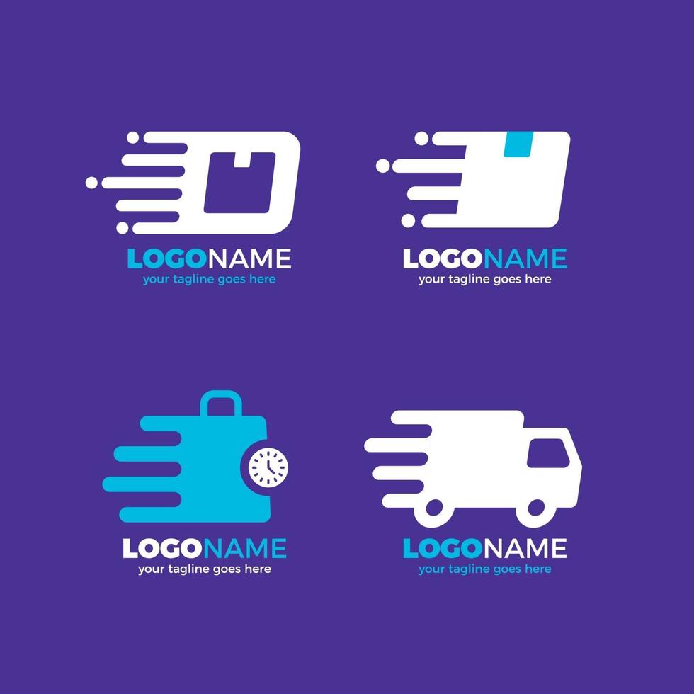 Delivery Service Logo Design Collection vector