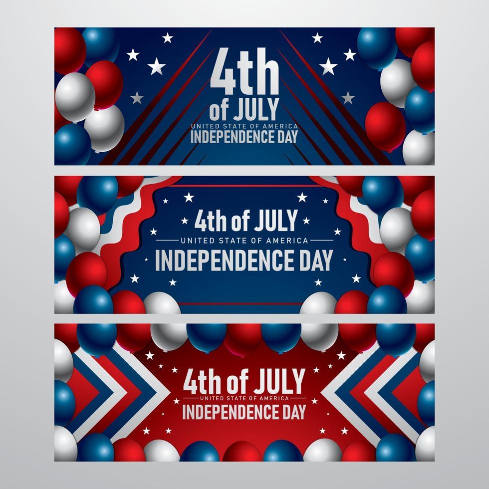 Independence Day Banner Concept vector