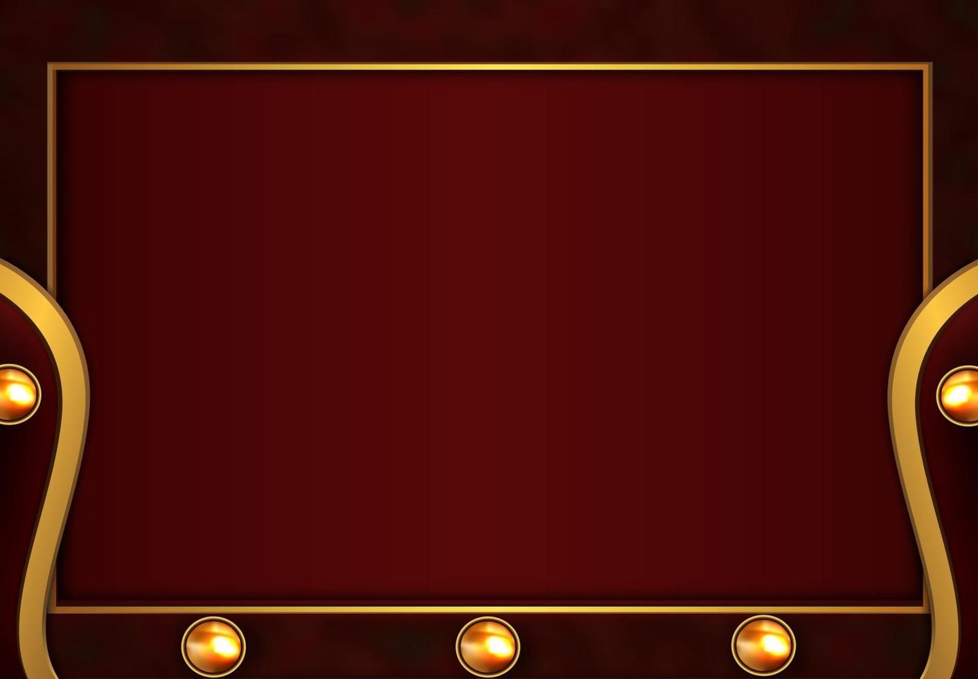 paper cut luxury gold background with red metallic texture 3d abstract style vector