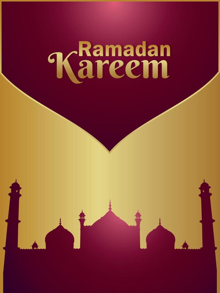 festival islámico ramadan kareem fondo con mezquita vector