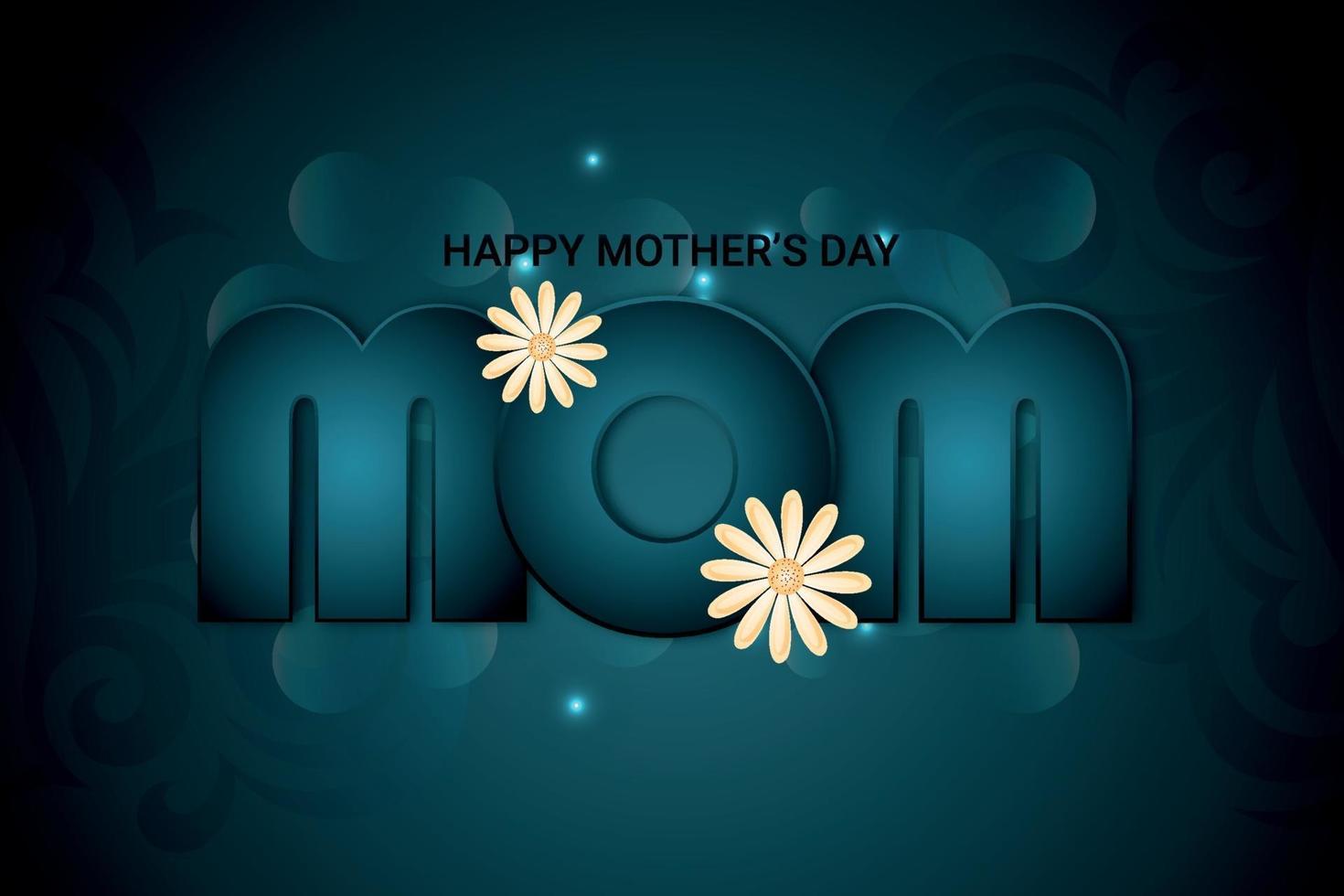 Creative typography for happy mother day invitation greeting card vector