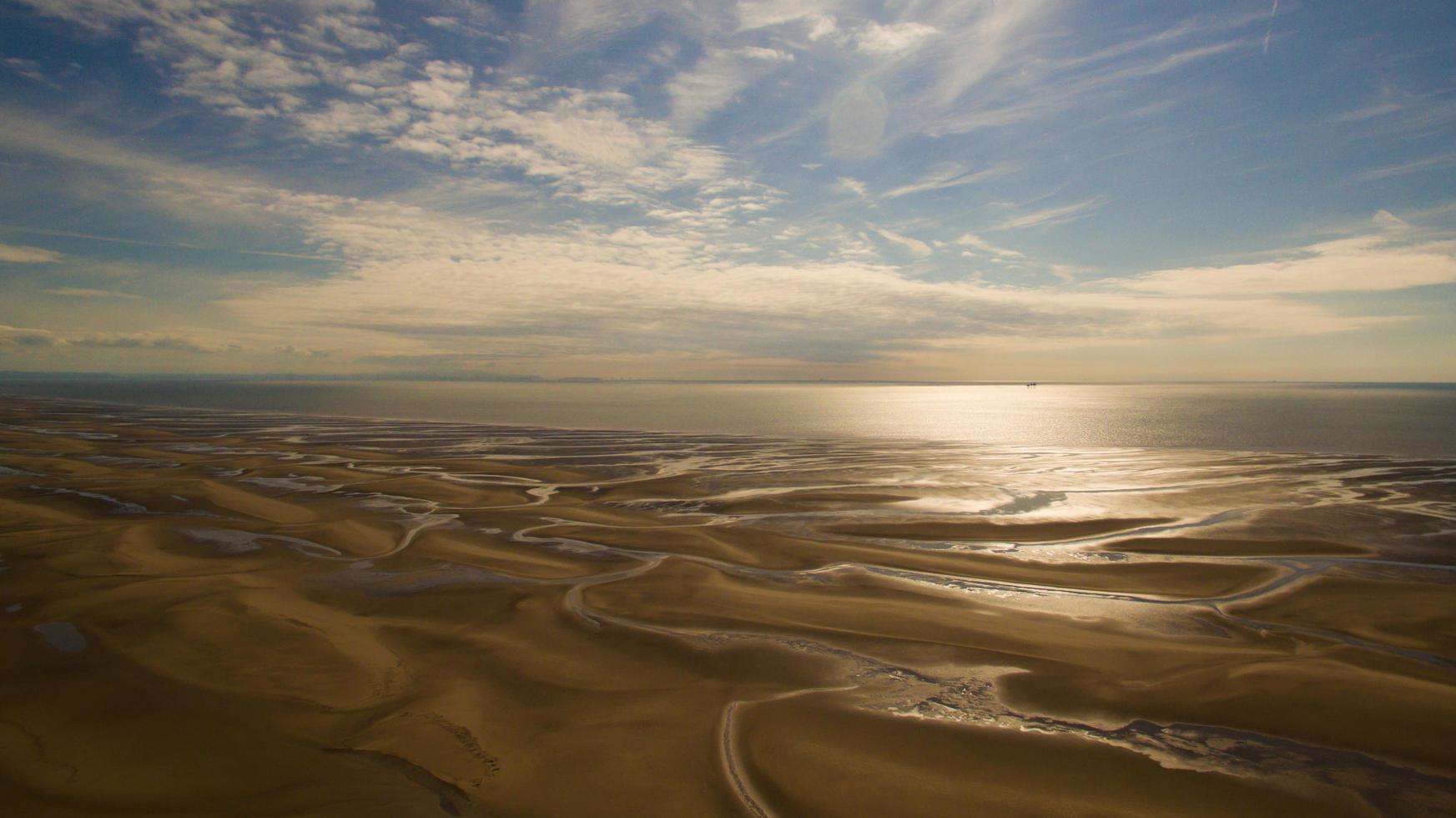 Panoramic shot of the beach photo