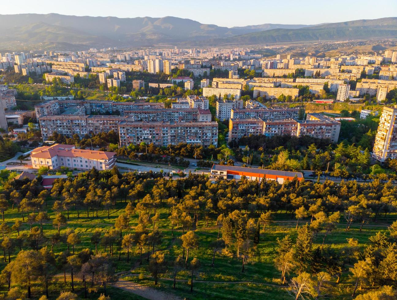 vista aérea del distrito mtskheta-mtianeti foto