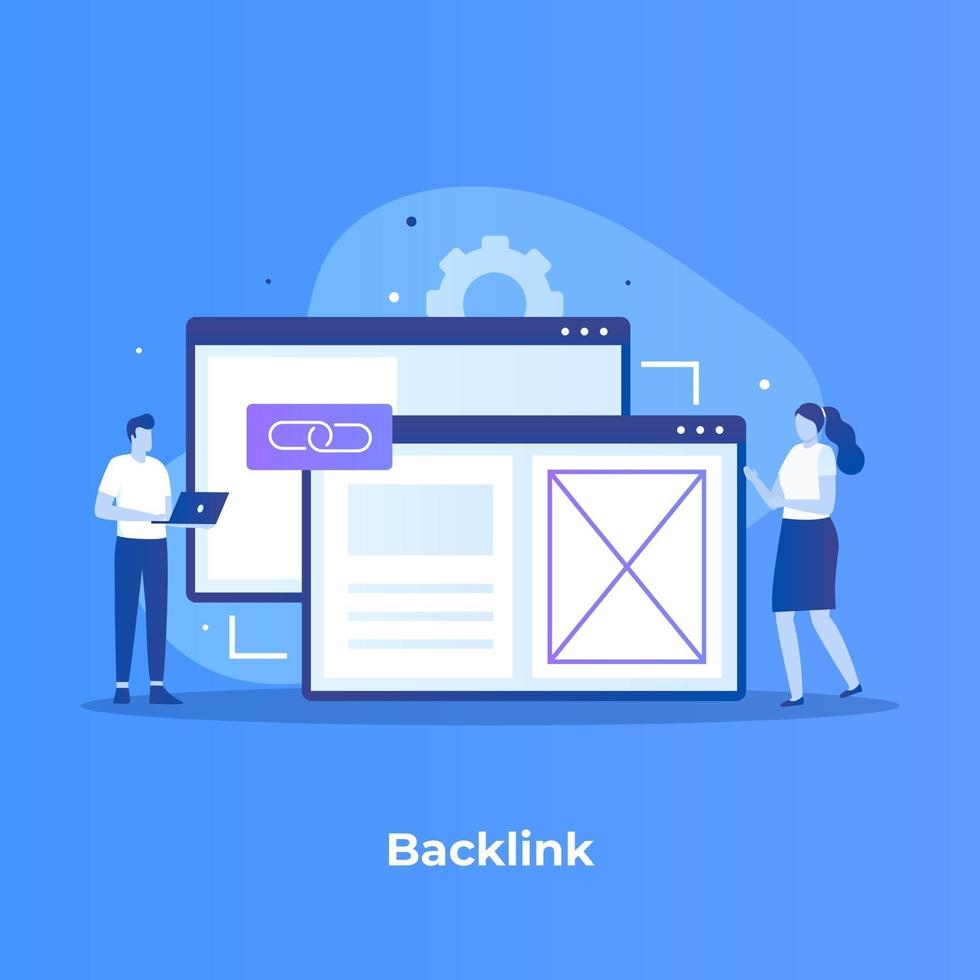 Backlink illustration design concept vector