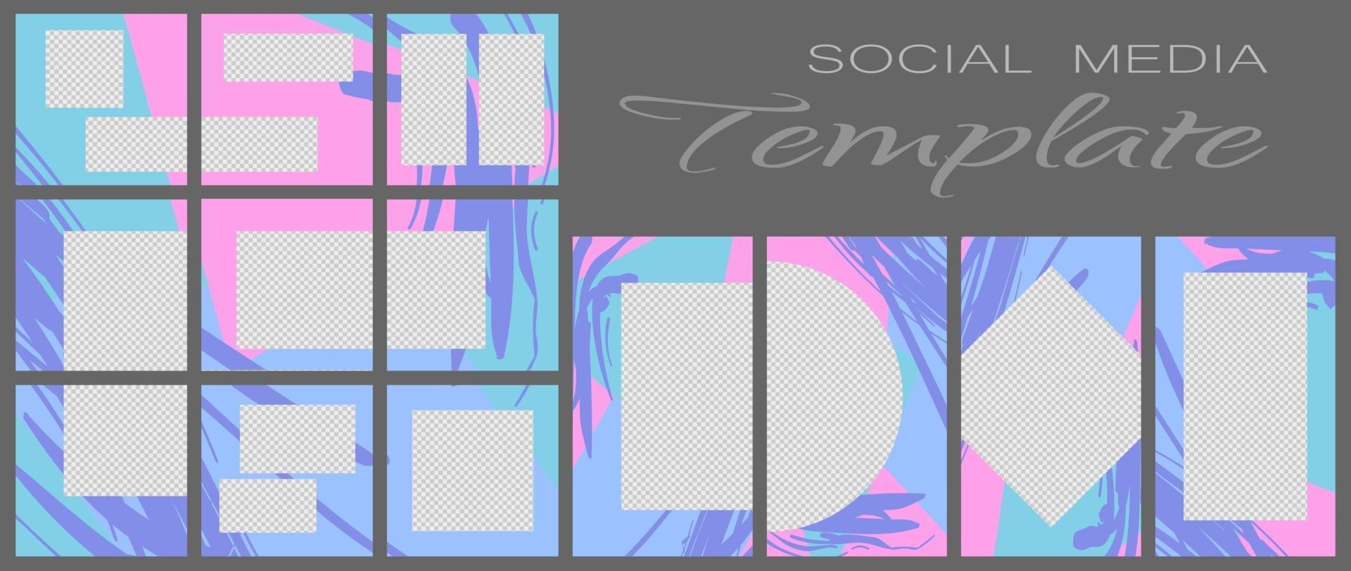 Social media banner template vector