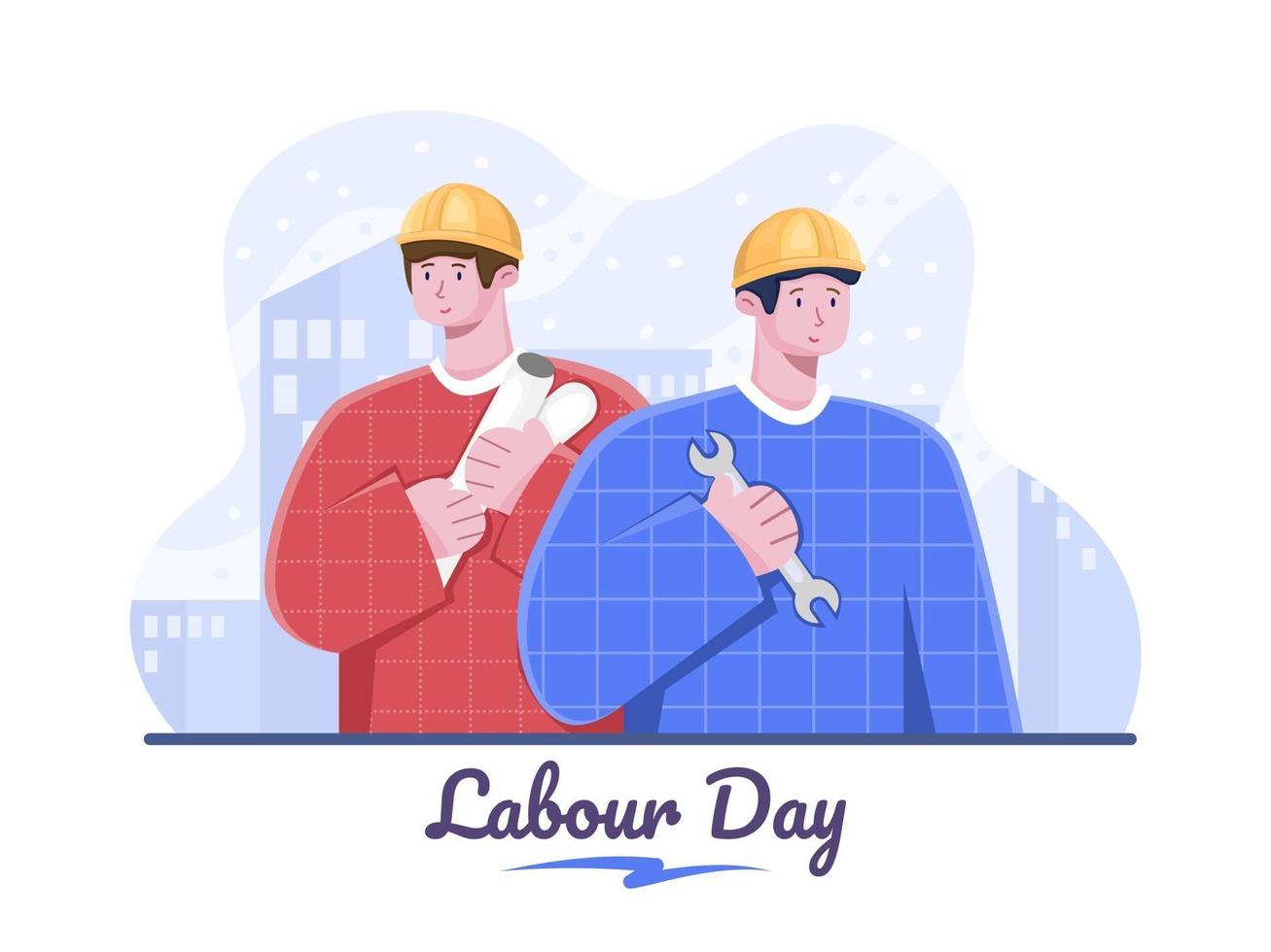 Día Internacional del Trabajo. ilustración vectorial plana ilustración del diseño del día internacional de los trabajadores vector