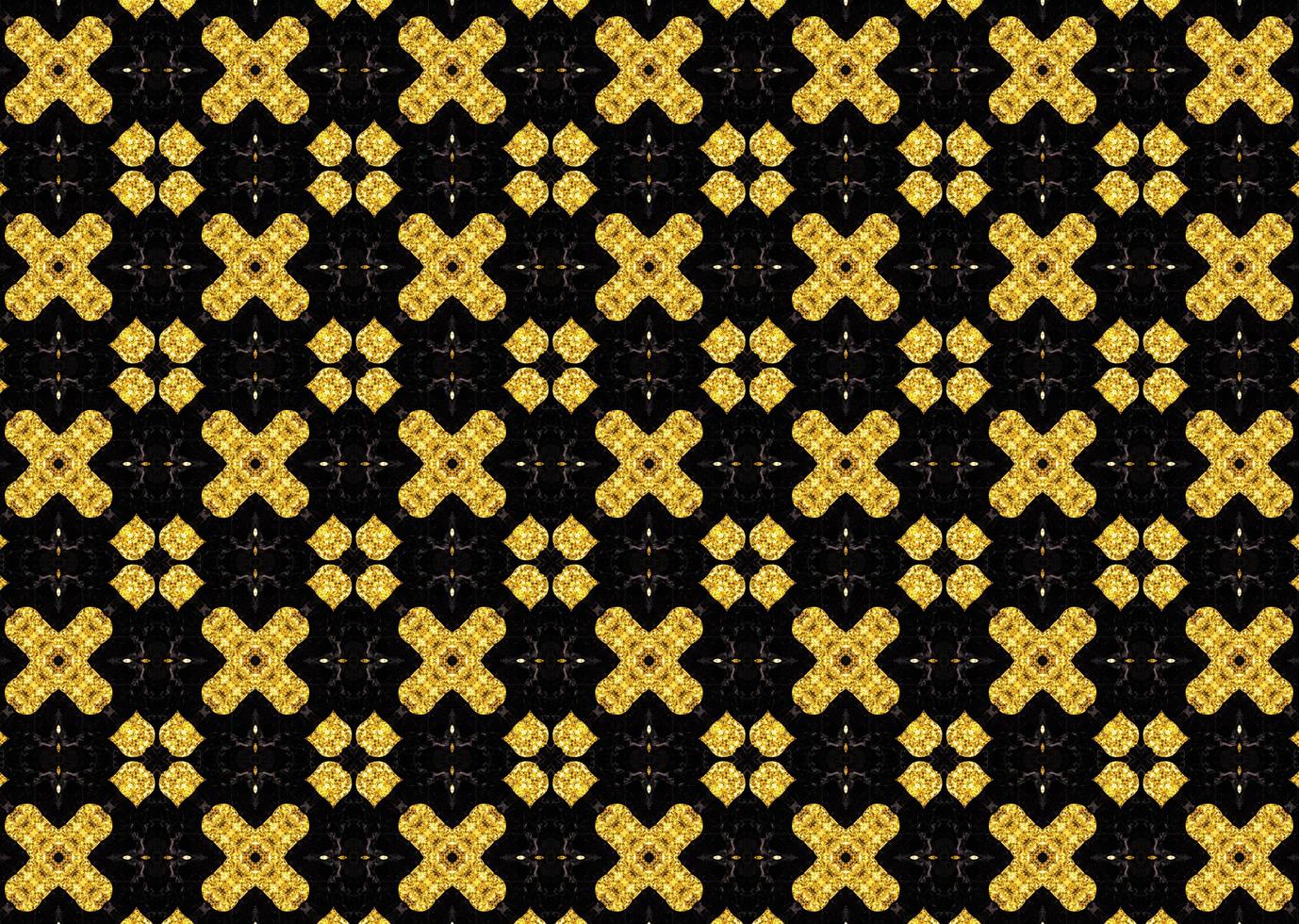 Abstract seamless pattern of black and gold color photo
