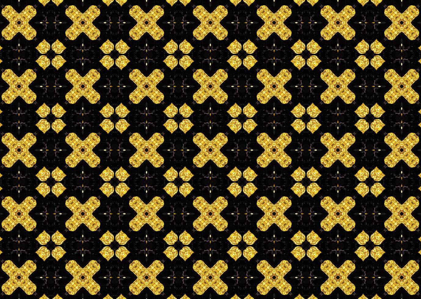 Abstract seamless pattern of black and gold color photo