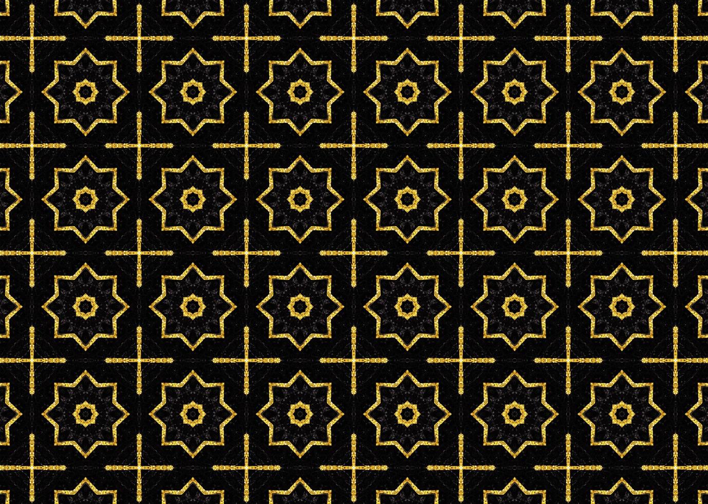 Abstract seamless pattern of black and gold color photo