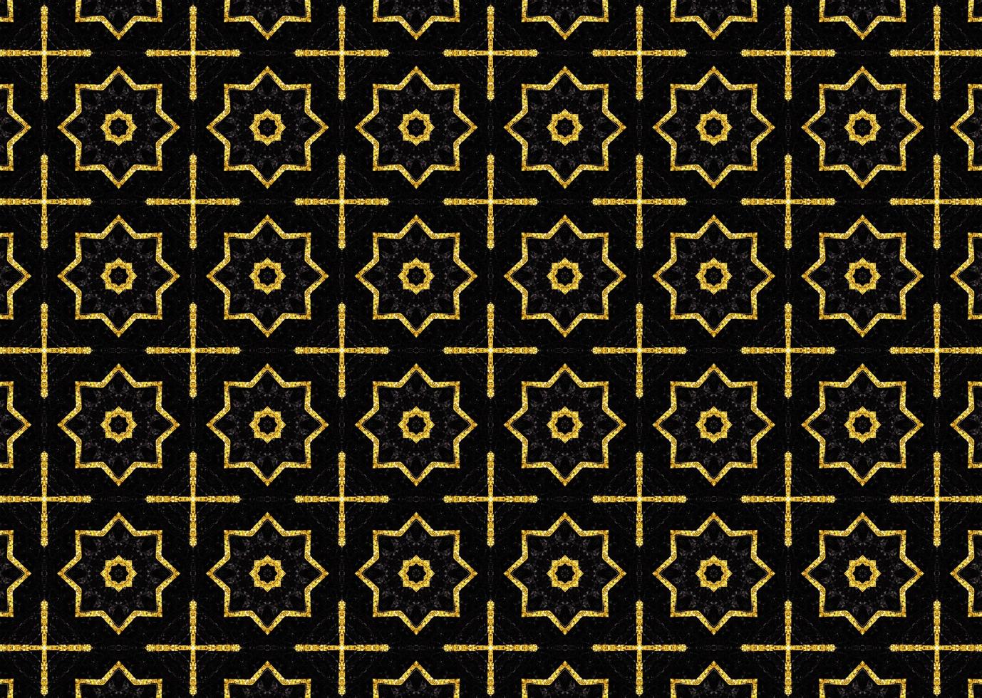 Abstract seamless pattern of black and gold color photo