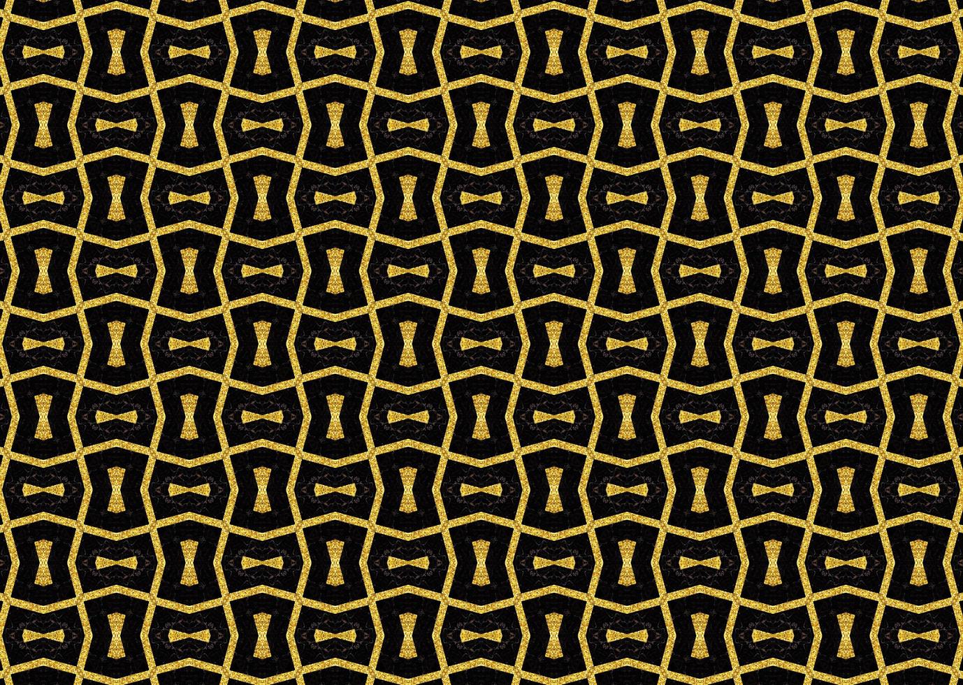 Abstract seamless pattern of black and gold color photo