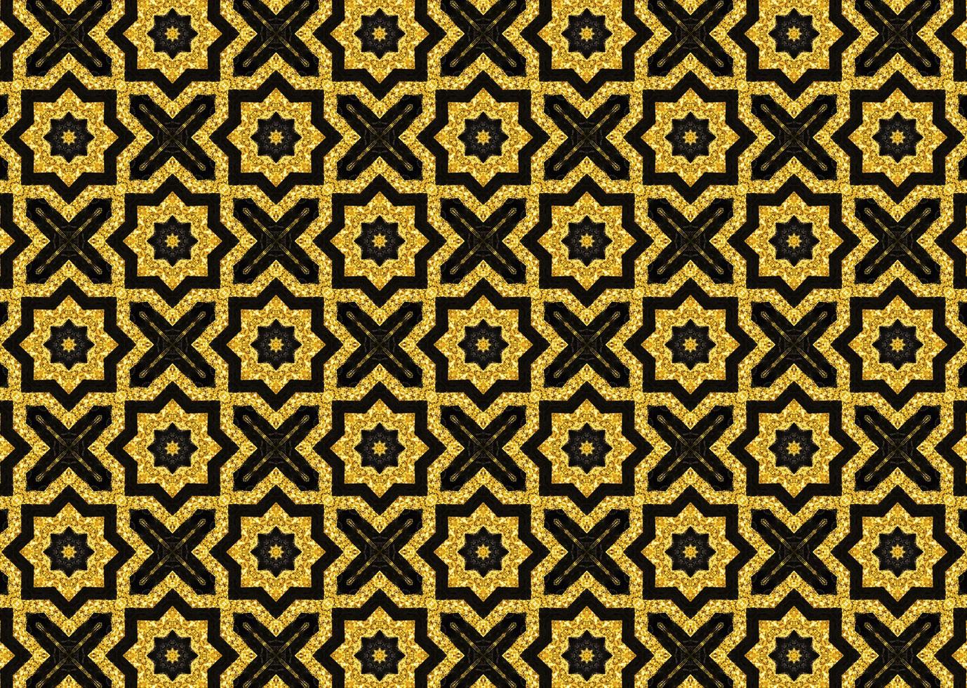 Abstract seamless pattern of black and gold color photo