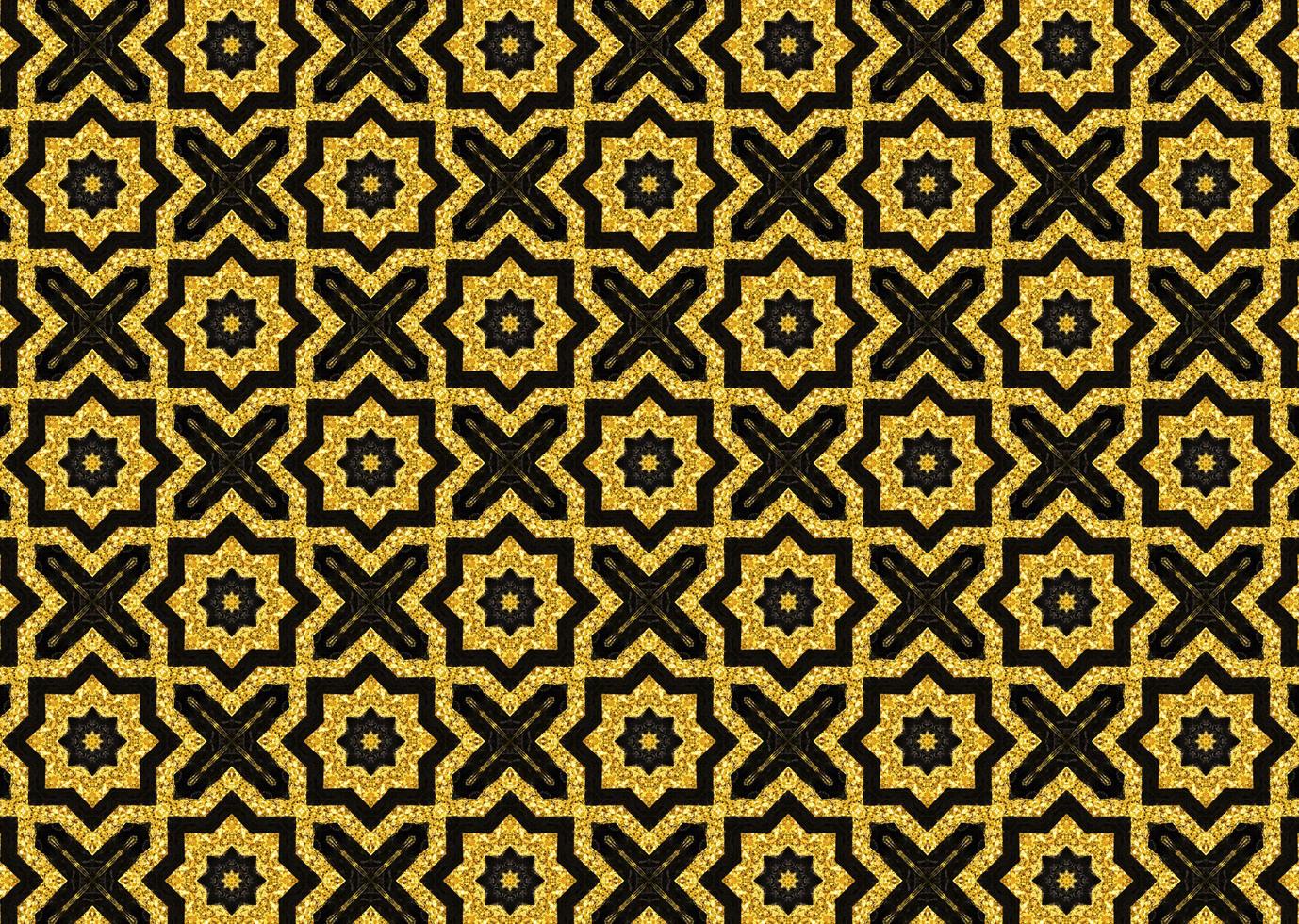 Abstract seamless pattern of black and gold color photo