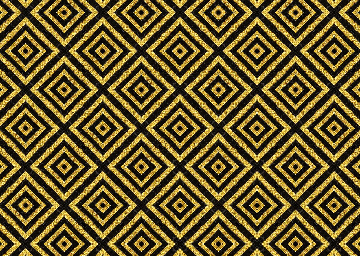 Abstract seamless pattern of black and gold color photo