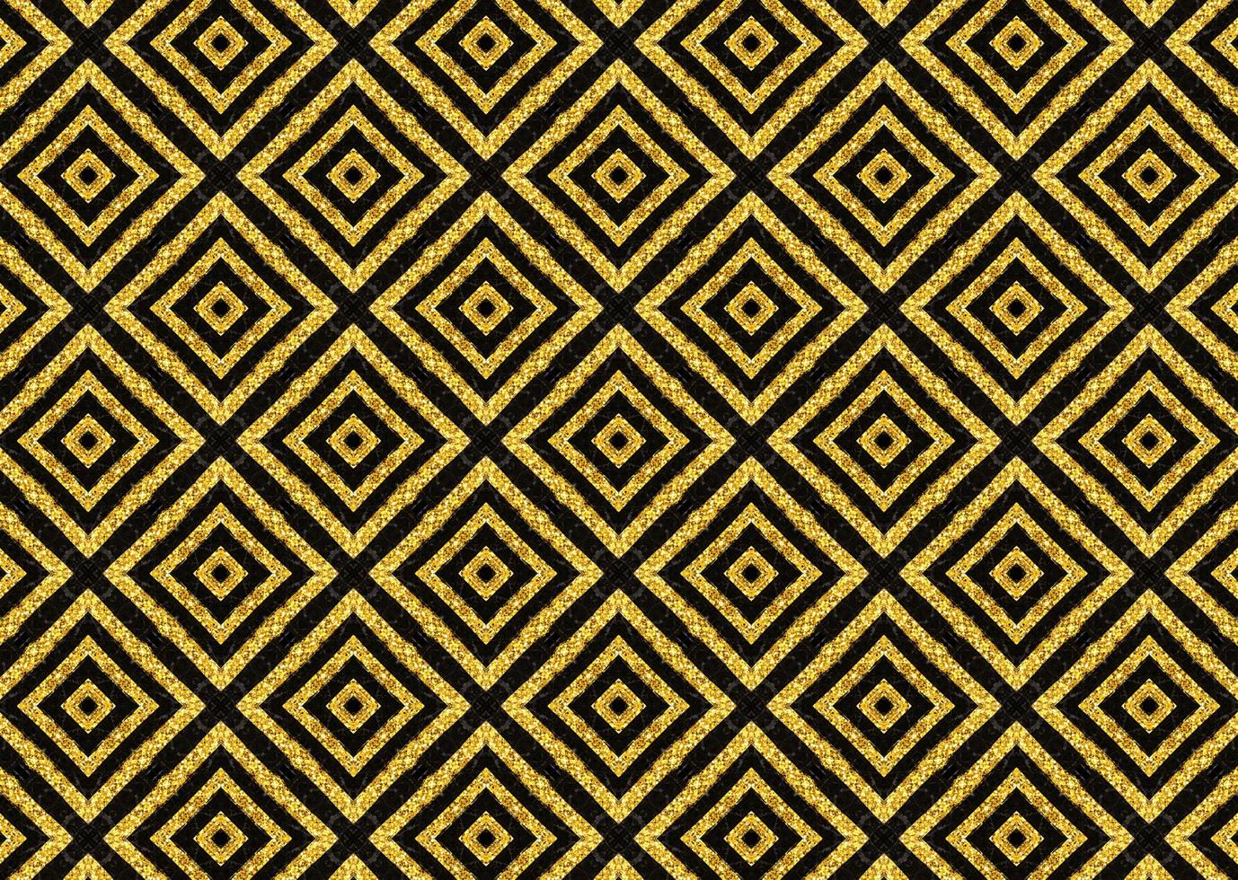 Abstract seamless pattern of black and gold color photo