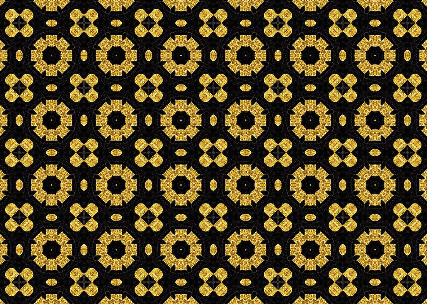 Abstract seamless pattern of black and gold color photo