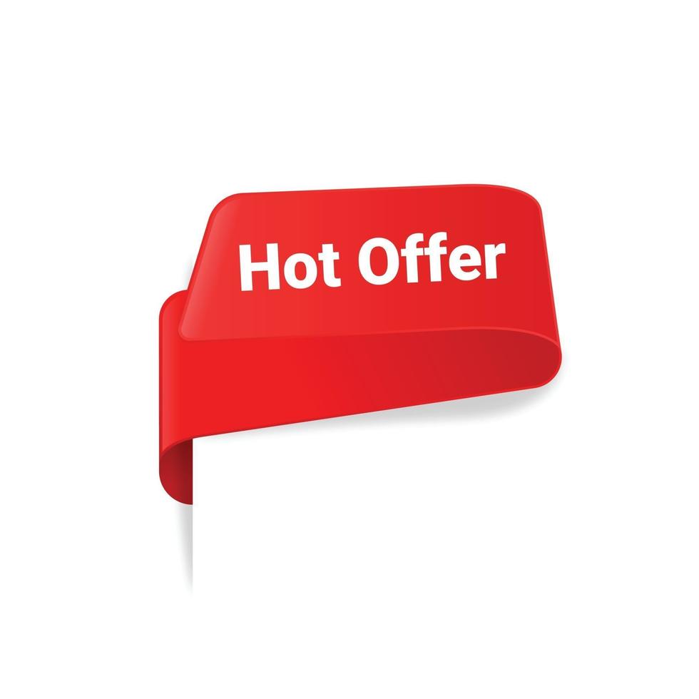 Hot Offer Red Label Free Shipping Banner vector