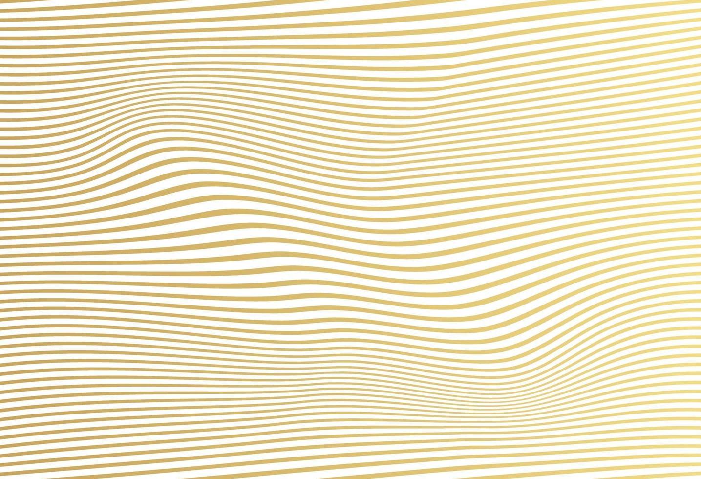 Fondo de línea de onda de lujo dorado abstracto vector