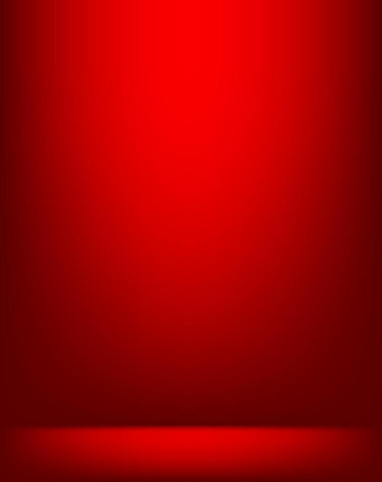 Empty red color display products studio room background vector