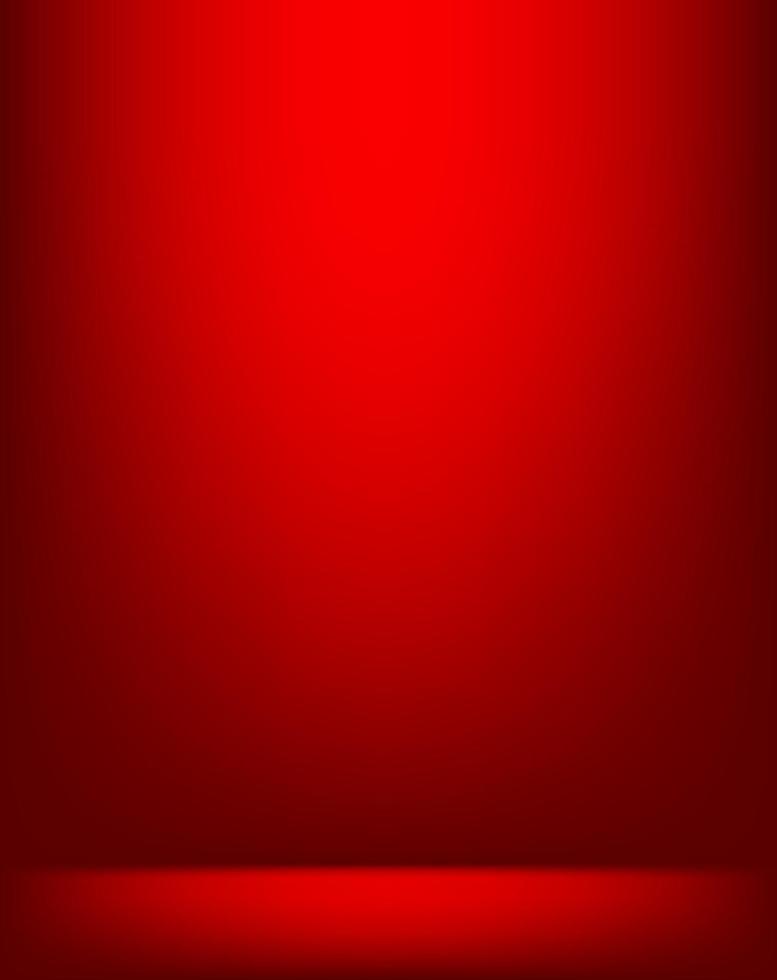 Empty red color display products studio room background vector