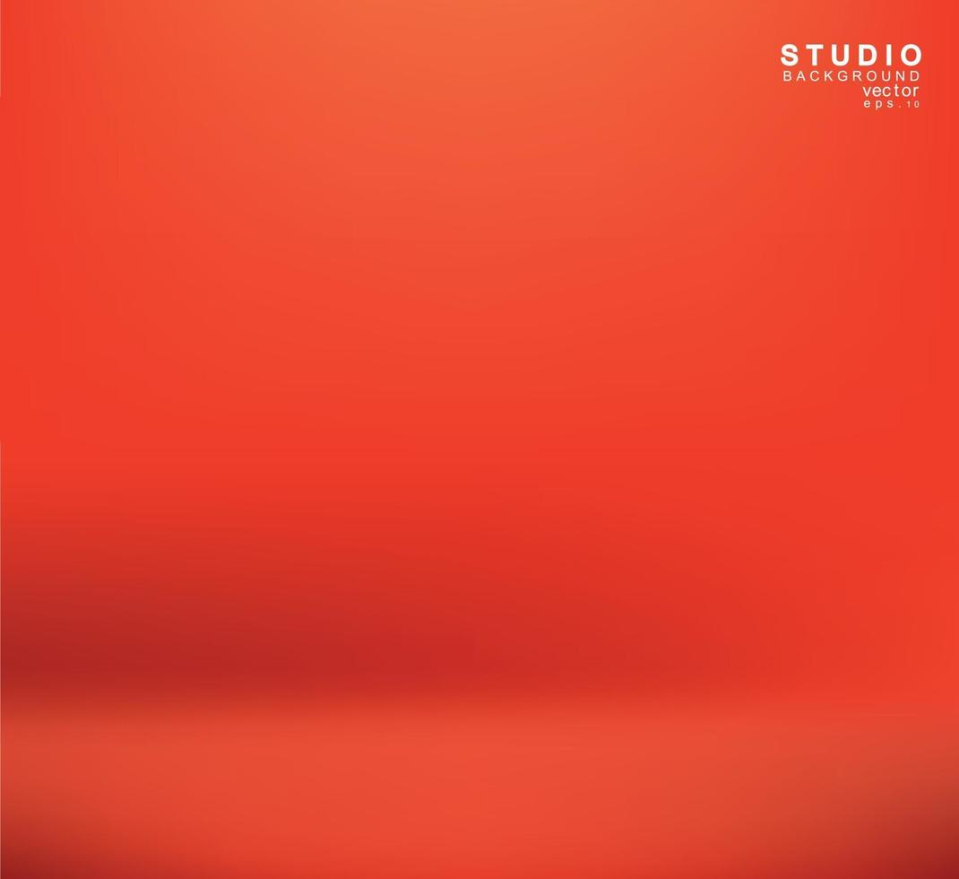 Empty red color display products studio room background vector