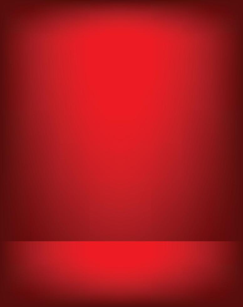 Empty red color display products studio room background vector