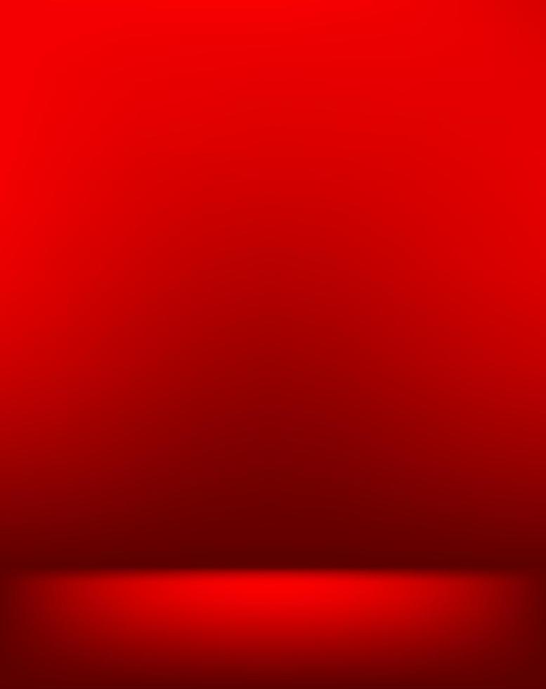 Empty red color display products studio room background vector