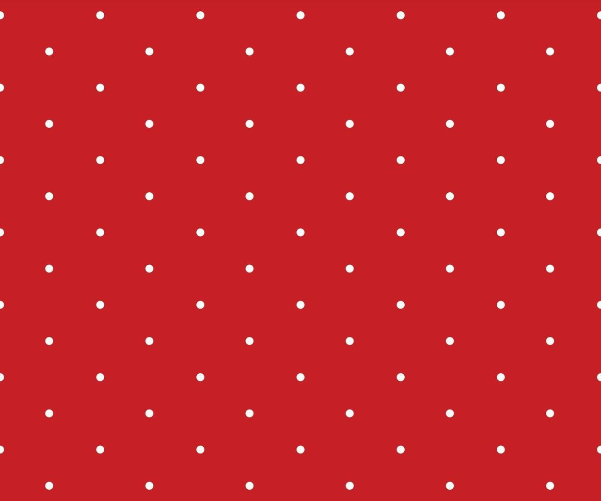 Vintage polka dots white and red pattern vector