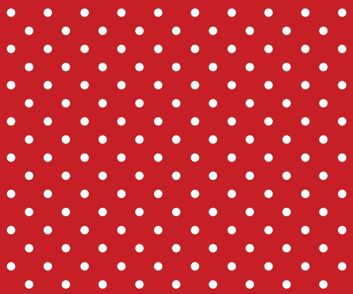 Vintage polka dots white and red pattern vector