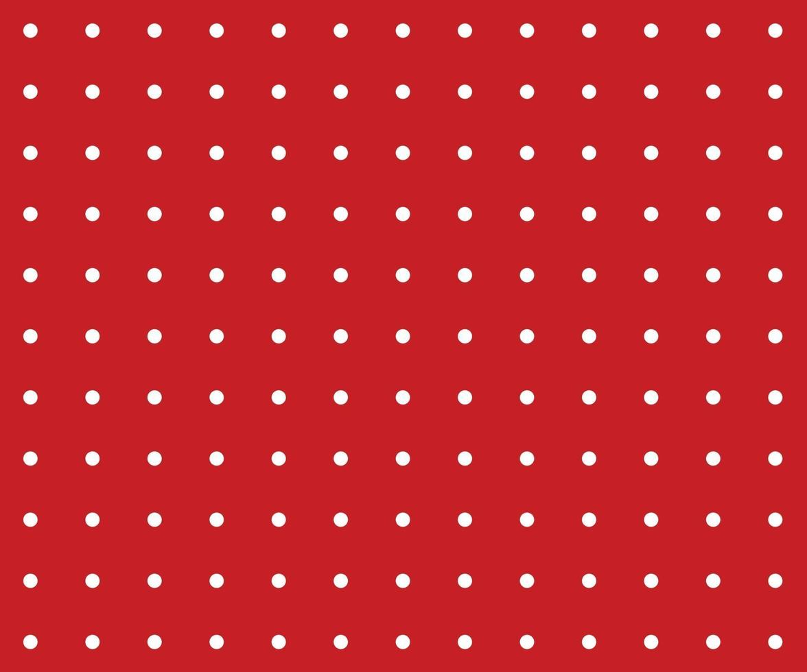 Vintage polka dots white and red pattern vector