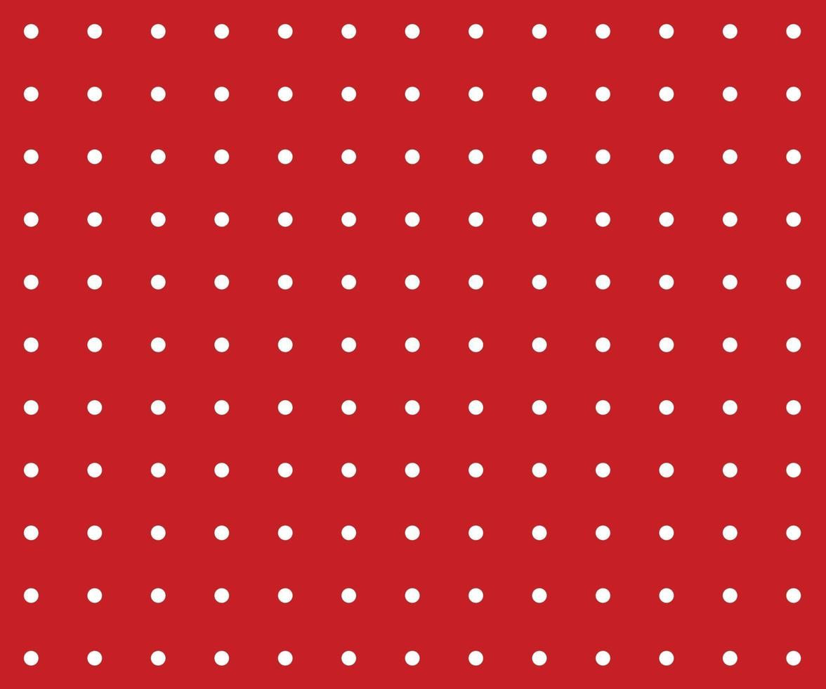 Vintage polka dots white and red pattern vector