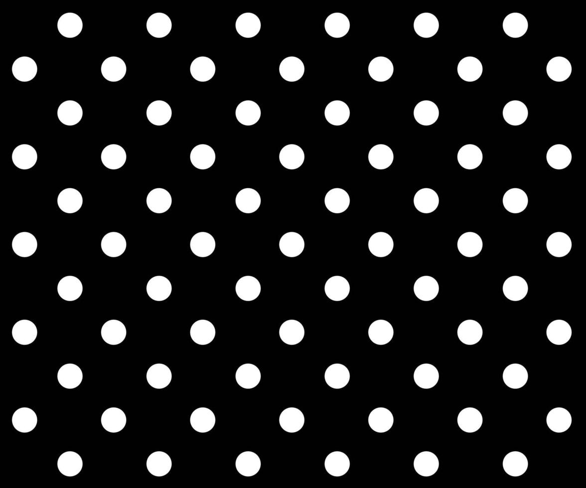 black and white polka dot pattern background vector