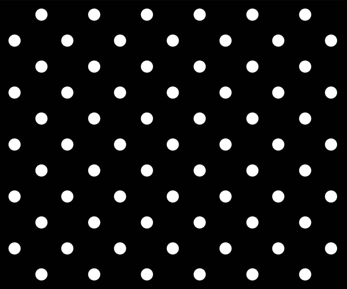 black and white polka dot pattern background vector