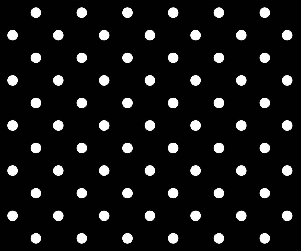 black and white polka dot pattern background vector