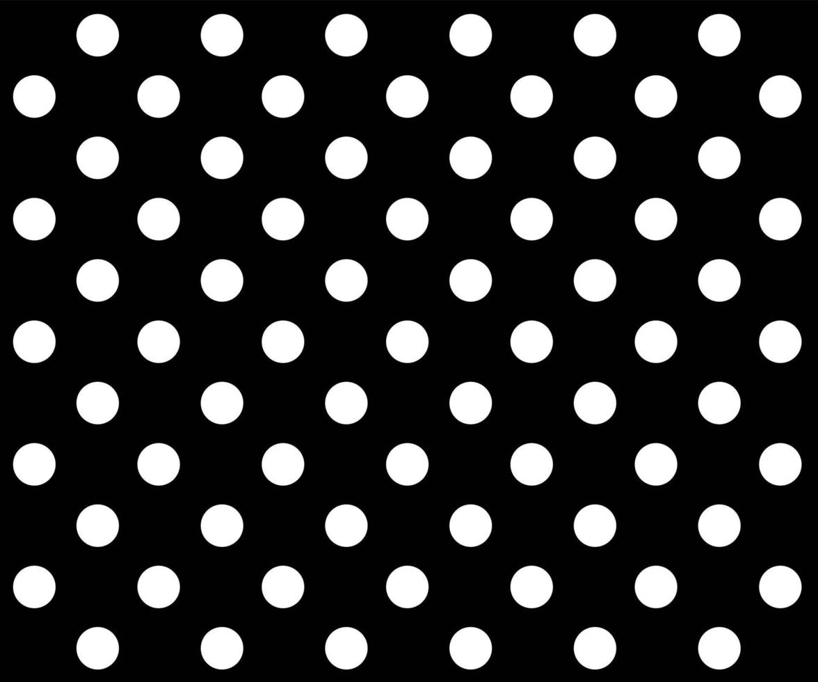 black and white polka dot pattern background vector