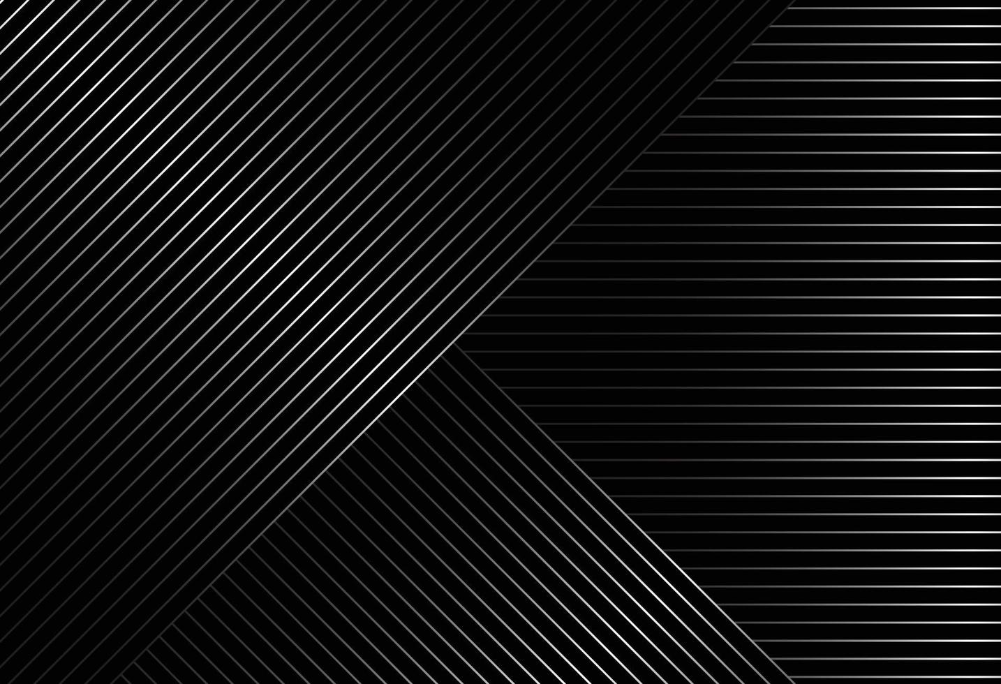 Fondo negro abstracto con diseño de patrón de líneas diagonales vector