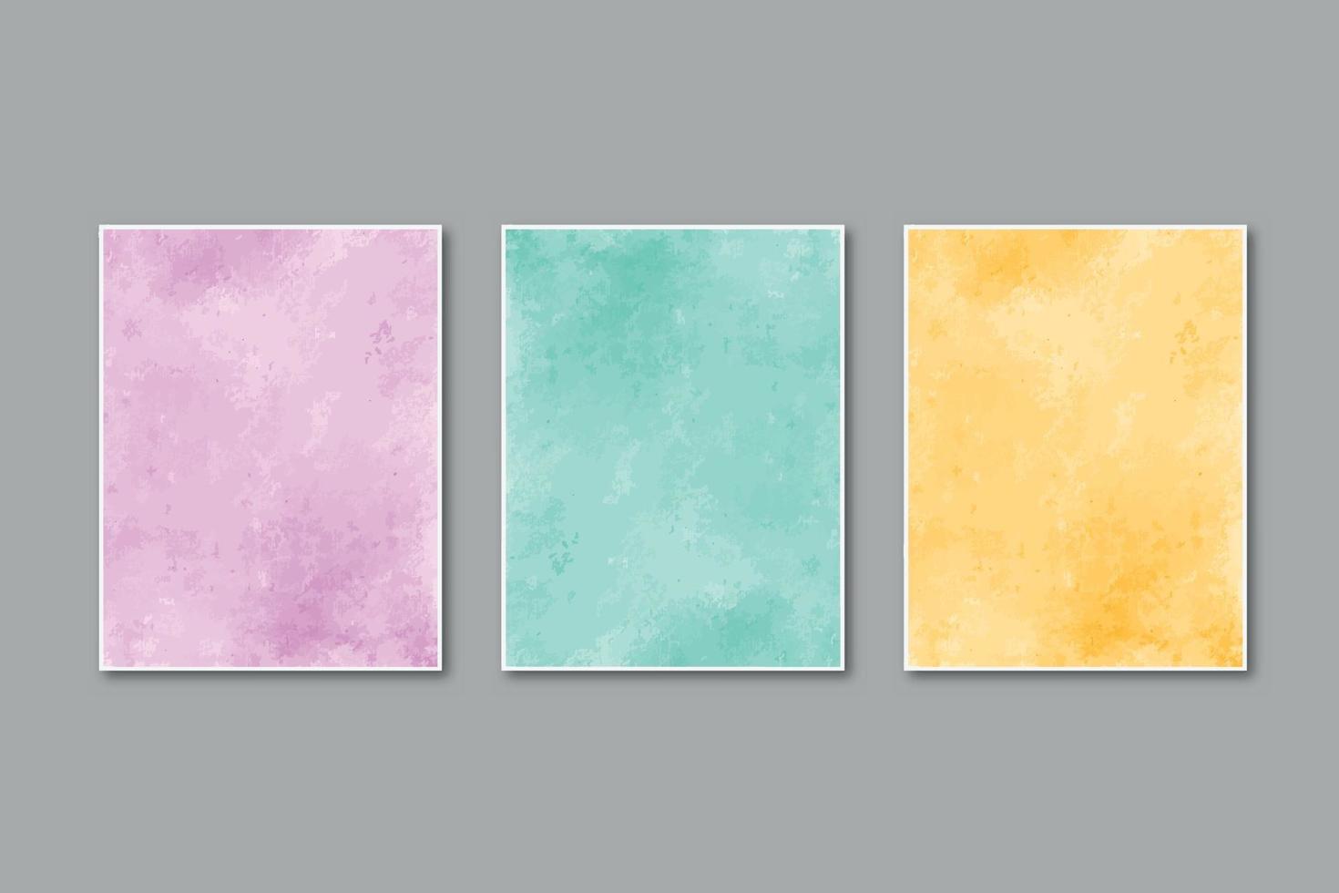 Watercolor pastel background hand painted, colorful stains on paper vector