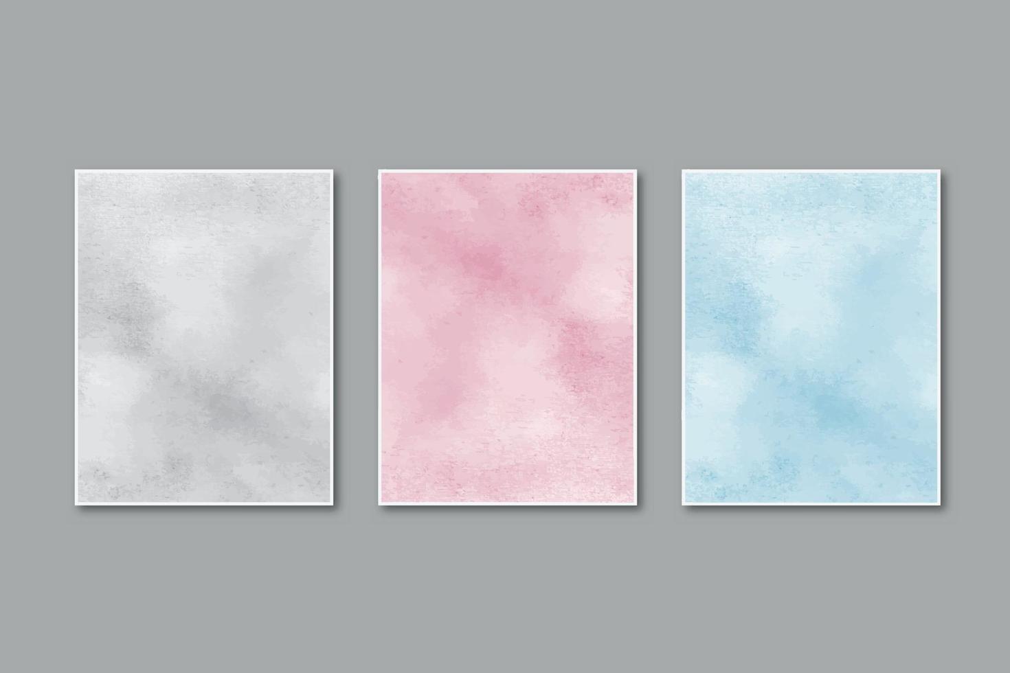 Watercolor pastel background hand painted, colorful stains on paper vector