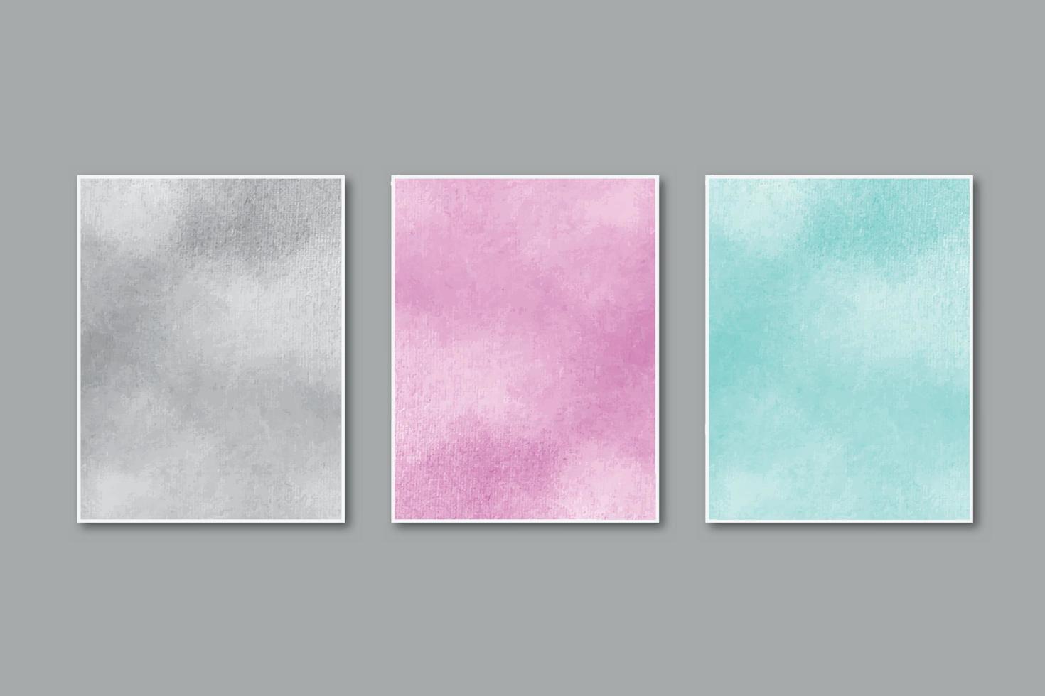 Watercolor pastel background hand painted, colorful stains on paper vector