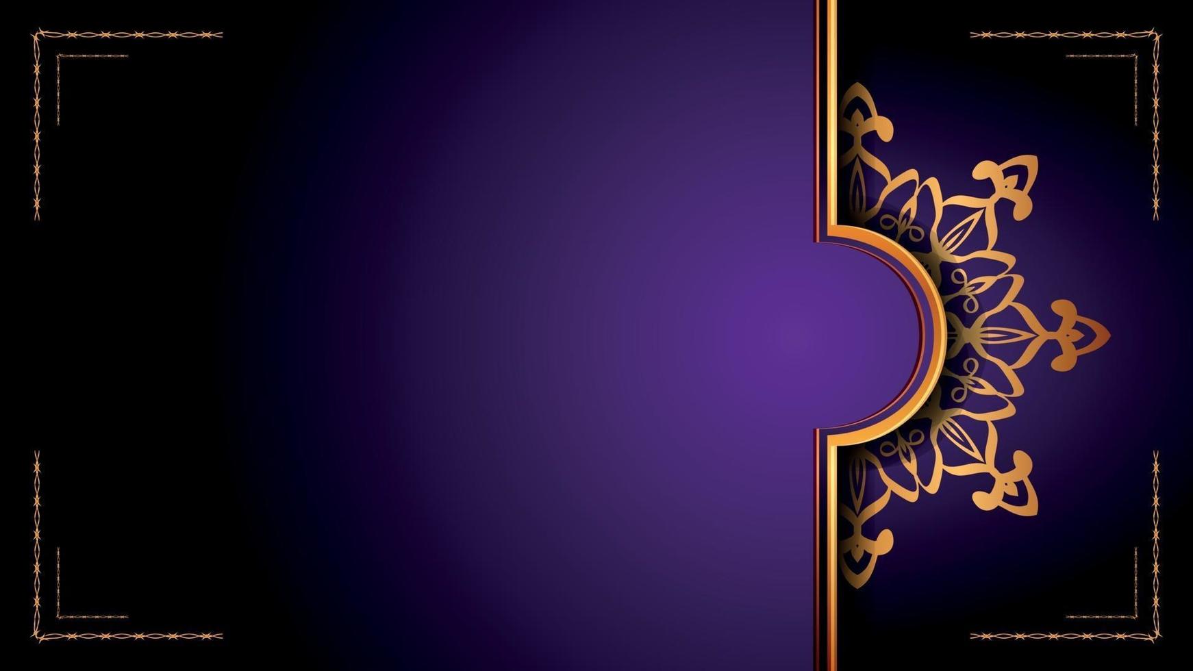 Luxury ornamental mandala logo background arabesque style vector