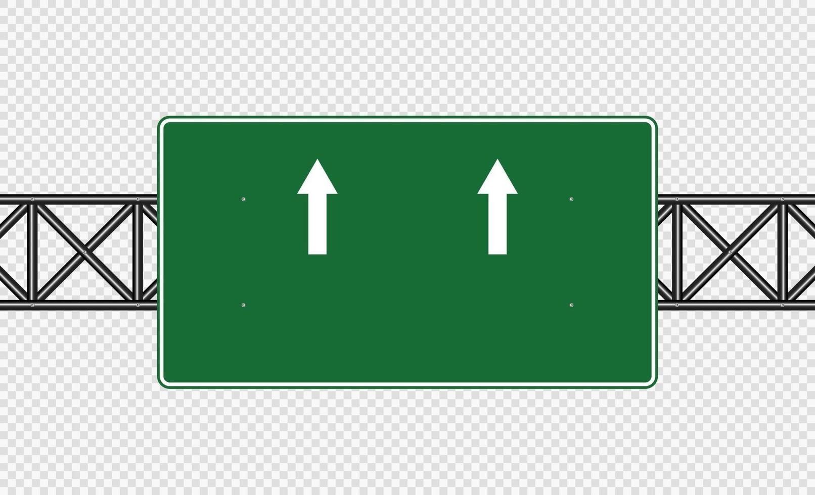 Green traffic sign Road board sign isolated on transparent background vector