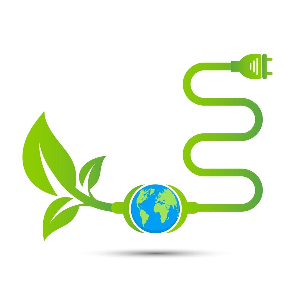 Green energy technology ideas for the environment vector