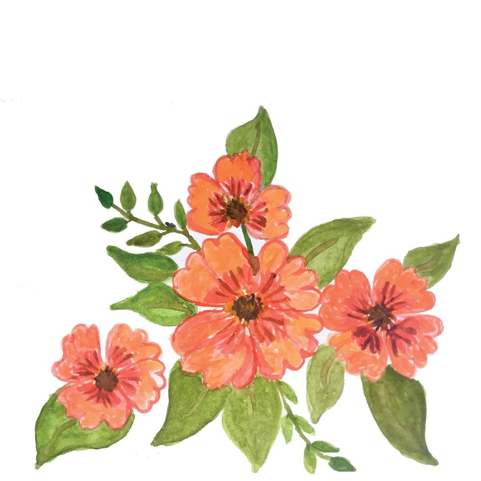 Flower Watercolor abstract design vector