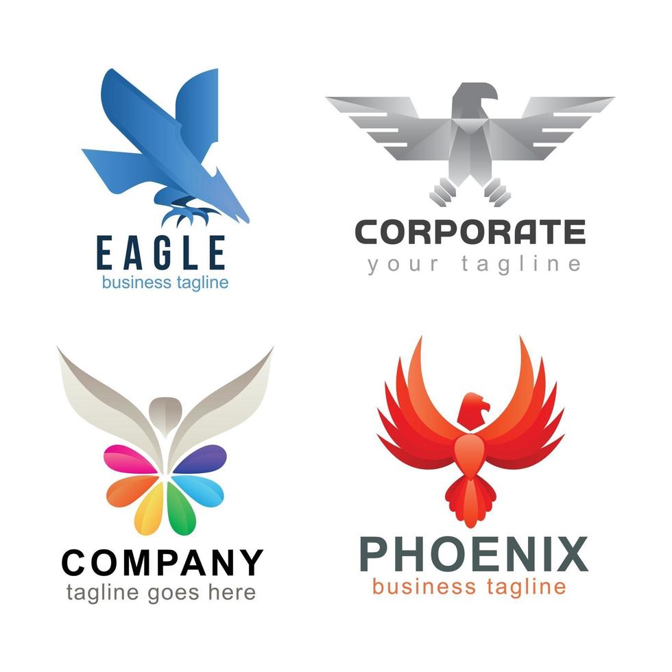 Eagle, Hawk and Falcon Business Logo Collection vector