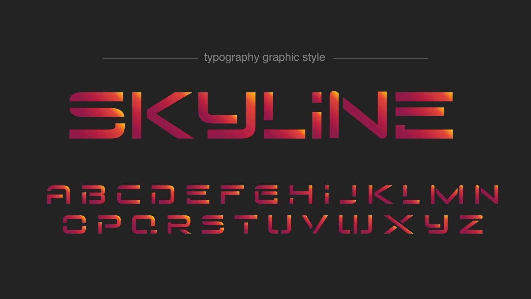 Modern Red Futuristic Shapes Typography vector
