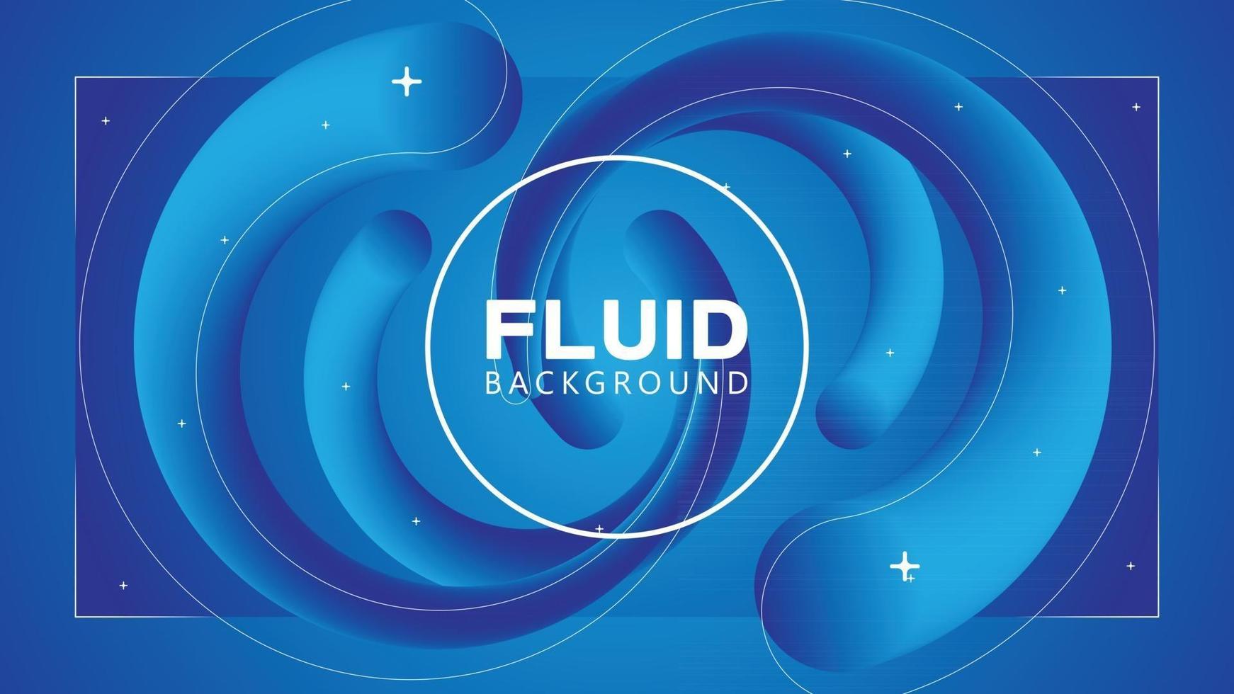 abstract blue gradient fluid background vector