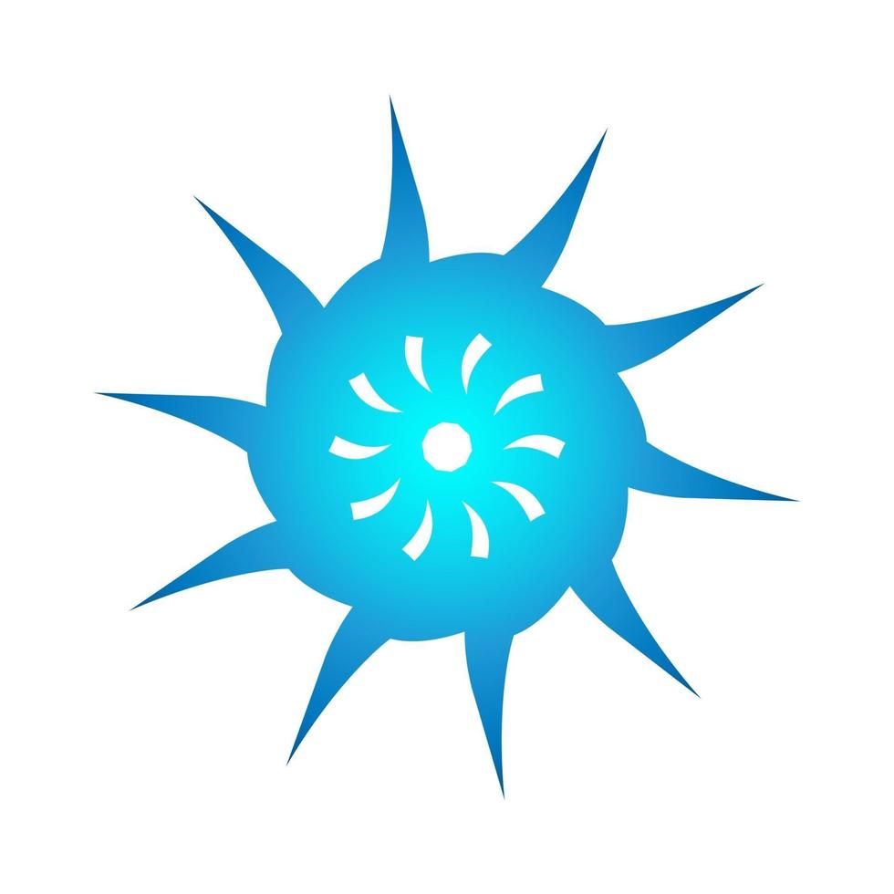 Spinning swirls circular transition with blue gradient vector