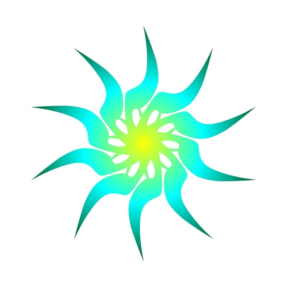 Spinning swirls circular transition with blue yellow color vector