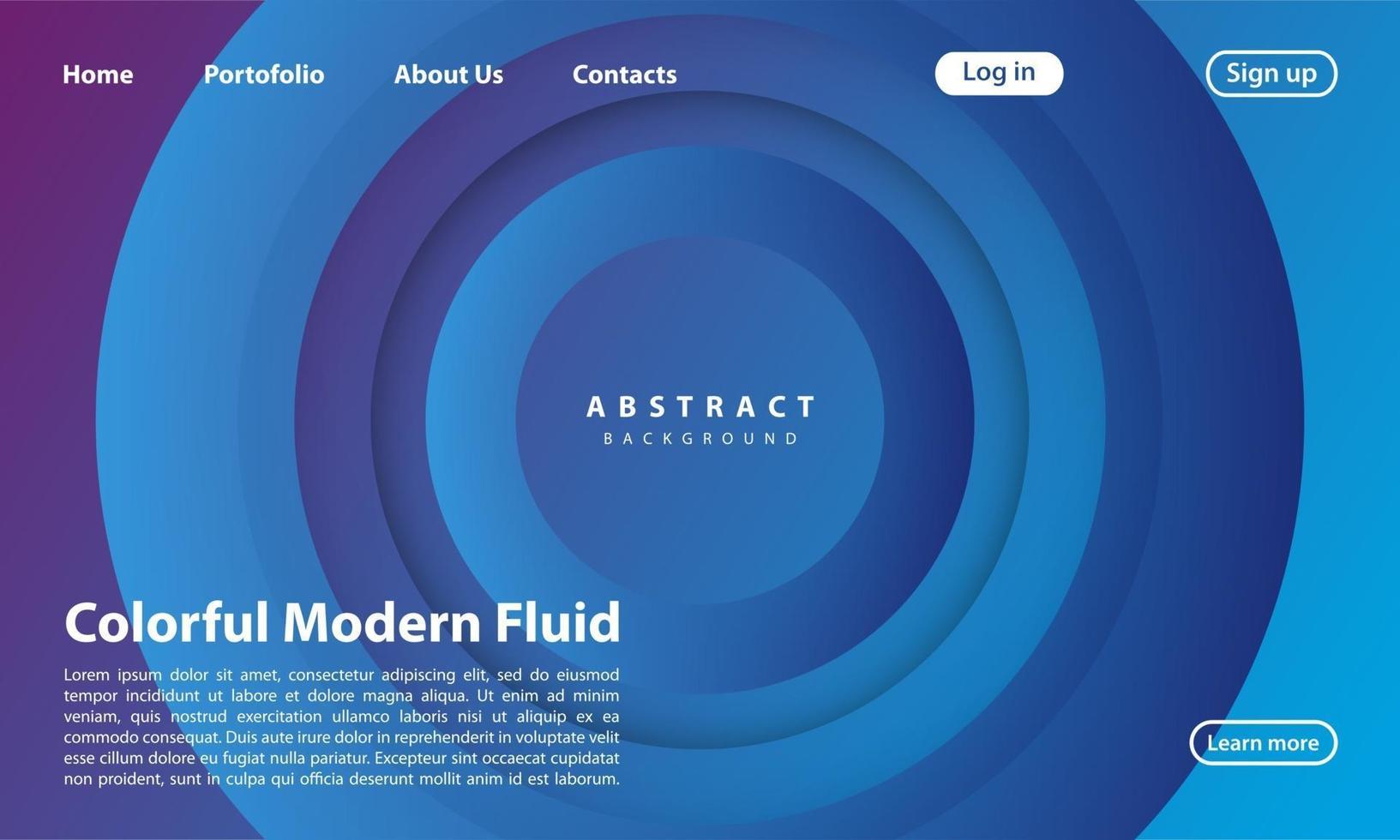 Landing Page Abstract background website vector