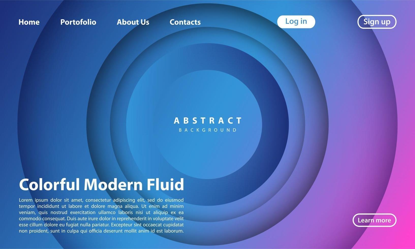 Landing Page Abstract background website vector